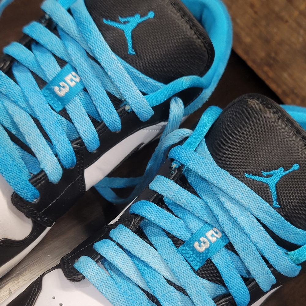 Nike Air Jordan 1 Low SE "Laser Blue" Mens 8 Wmns 9.5 Great Condition. - Picture 15 of 16